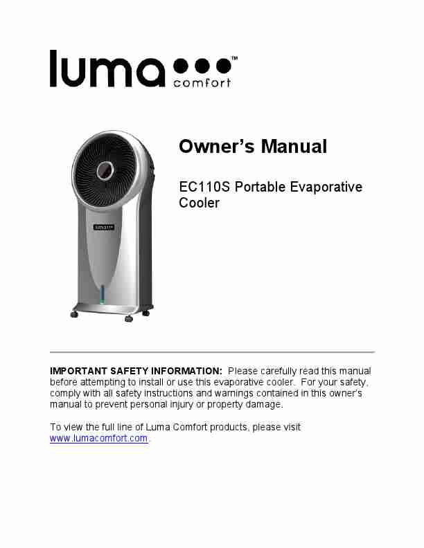 Luma Comfort Ec110s Portable Evaporative Cooler Manual-page_pdf